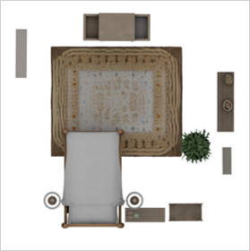 Topdown view - bedroom