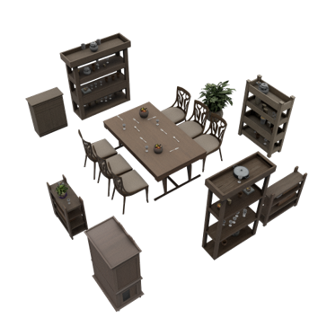 Oblique view - diningroom