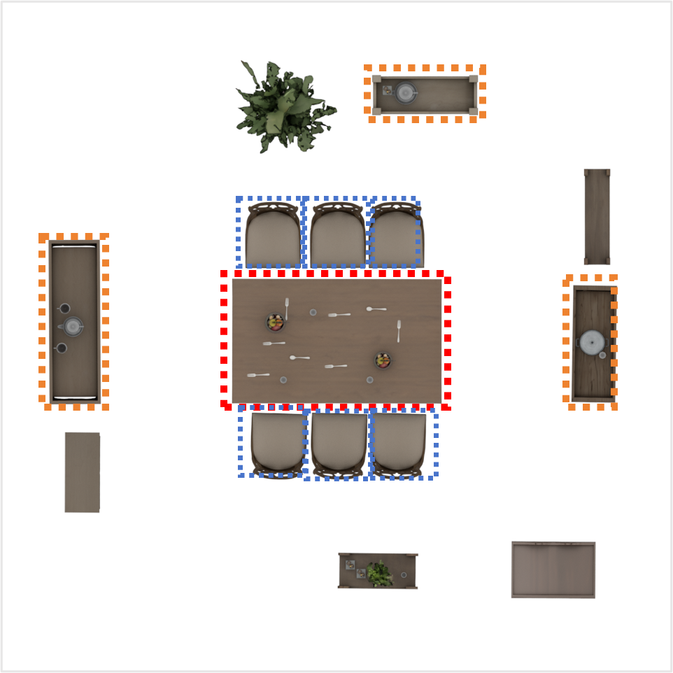 Topdown view - diningroom