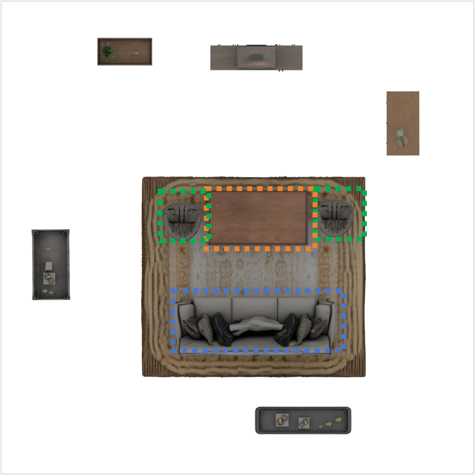 Topdown view - livingroom